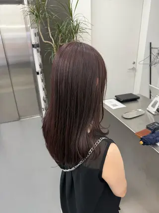 セミロング カラー 古田 昂也のヘアスタイル