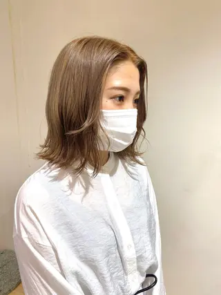 ミディアム カラー ヘアアレンジ ボブ /ニュアンス/ satomi🧸💖のヘアスタイル