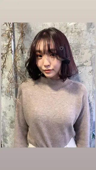 ショート カラー ヘアアレンジ 髙塚碧🇰🇷 韓国ヘア🎗️のヘアスタイル