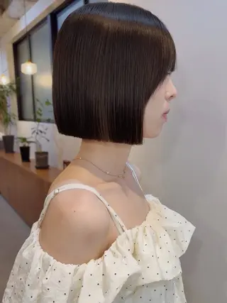ショート 愛花/久屋大通/ 切りっぱなしボブのヘアスタイル
