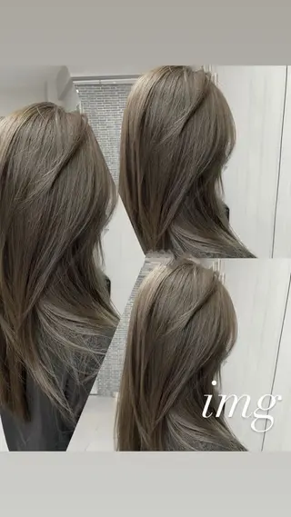 ロング ハイトーン/ダメージ レス/ソウイチロウのヘアスタイル
