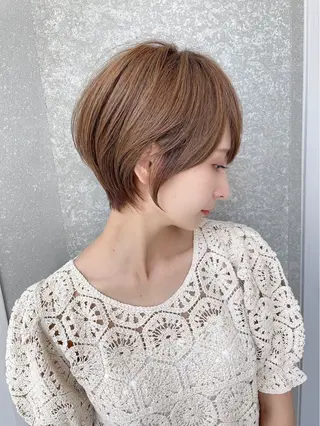 ショート ボブ×透明感カラー 🪽/池袋/優愛🎀のヘアスタイル