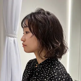 ミディアム パーマ HARUHI 銀座 美容師౨ৎ⋆˚のヘアスタイル