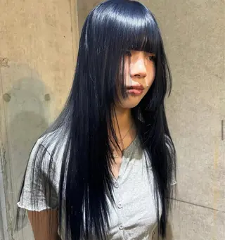 ロング カラー パーマ ヘアアレンジ メンズ キッズ デザインパーマ メンズカット 郁美のヘアスタイル