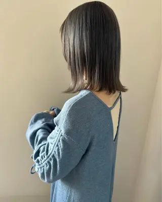 ミディアム カラー 菊池 愛のヘアスタイル