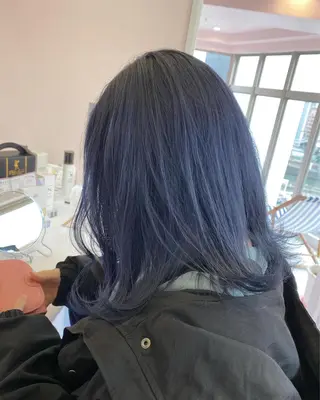 セミロング カラー ヘアアレンジ 𓍯韓国style/ 髪質改善𓍯中村和希のヘアスタイル