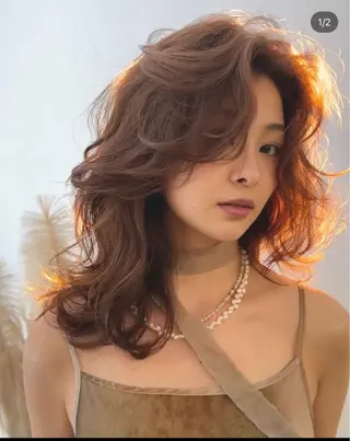セミロング コスメパーマ 佐藤　諒のヘアスタイル