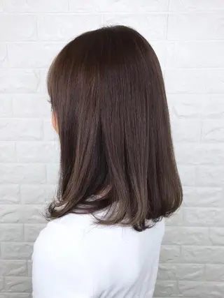 ミディアム カラー 髪質改善縮毛矯正 美容師✂️山崎竜二のヘアスタイル