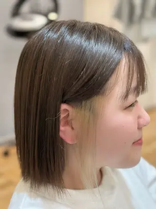 ミディアム カラー キタド アミのヘアスタイル