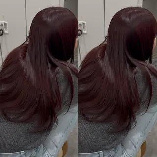ロング カラー 🍒暖色🍒ブリーチ なしカラー/たくみ。のヘアスタイル