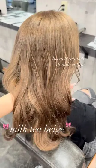 セミロング カラー 五味 亜有里のヘアスタイル