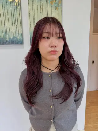 ロング カラー 鹿児島 聖来のヘアスタイル