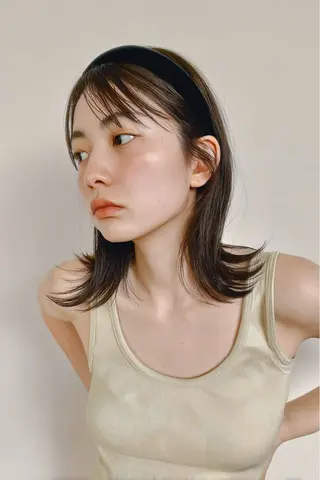 セミロング ダブルカラー/透明感 💈JUNYA💈のヘアスタイル