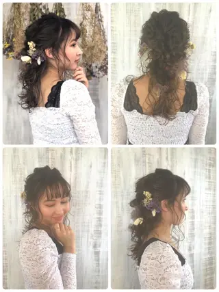 ロング カラー パーマ ヘアアレンジ メンズ 豊橋美容院 ソンリエのヘアスタイル