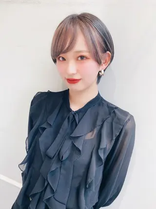 ショート 美髪矯正透明感カラー 江川 和輝のヘアスタイル
