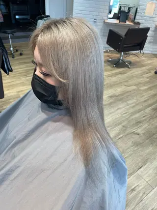 ロング 前田 菜奈子のヘアスタイル