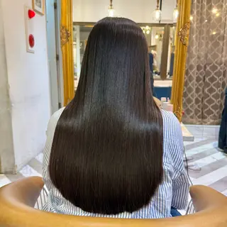 セミロング カラー ヘアアレンジ 髪質改善【縮毛矯正】 北千住 田邉 澪のヘアスタイル