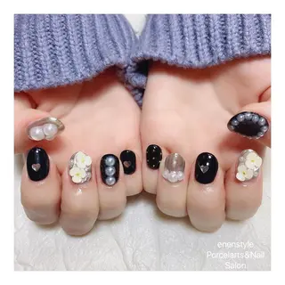 ミディアム ネイル 🐾enen style 🐾のネイルデザイン