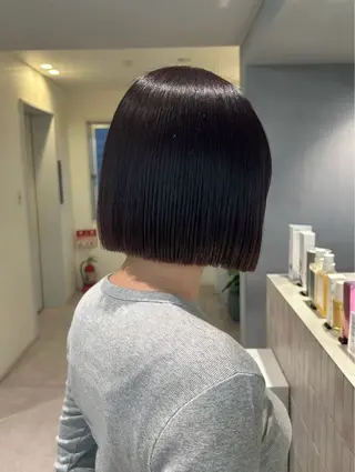 ショート ぱつっとボブ/ ボブ特化/タッセルのヘアスタイル