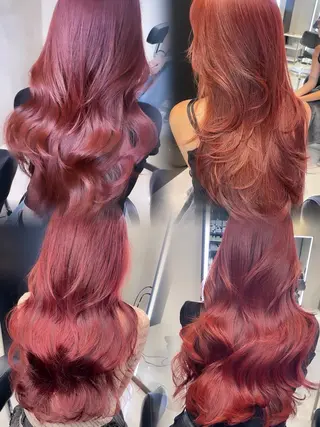 ロング 𝑲𝑶𝑲𝑶🦋 暖色ワンホン🥀💋のヘアスタイル