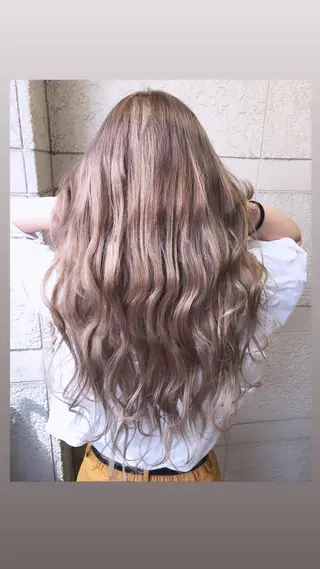 ロング カラー ワンホンレイヤー エクステづまのヘアスタイル