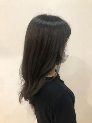 セミロング カラー 佐々木 政徳のヘアスタイル