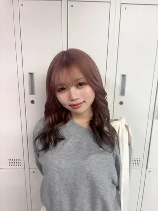 セミロング カラー Riko🐰💗/ モテ艶髪《本厚木》のヘアスタイル