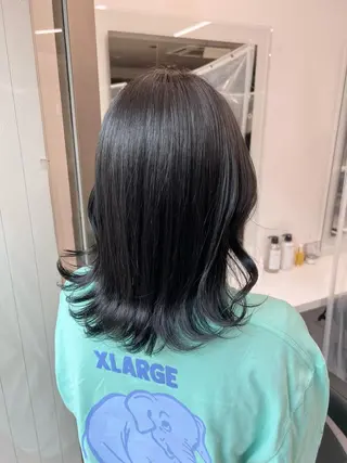 セミロング カラー パーマ ヘアアレンジ メンズ キッズ ネイル マツエク・マツパ 上品＆韓国風 🥀海心🥀のヘアスタイル