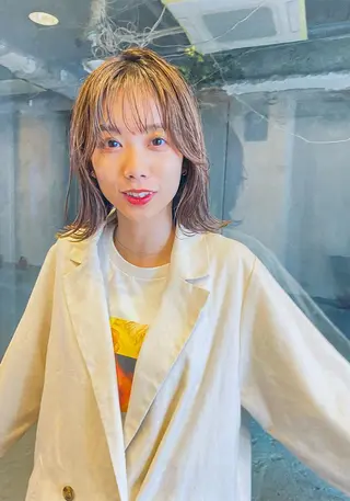 ミディアム カラー 一ノ瀬 暁のヘアスタイル