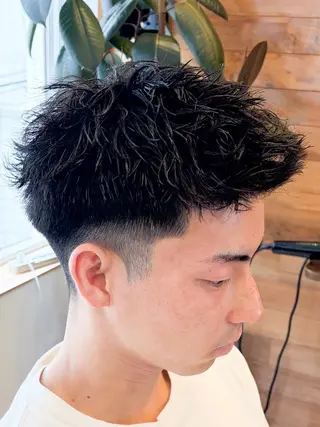 ショート パーマ メンズ 三宮メンズカット ヨシイッキのヘアスタイル