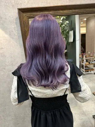 セミロング カラー mau tomokaのヘアスタイル