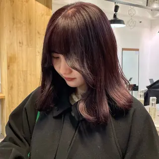 ミディアム 盛れる透明感カラー momokaのヘアスタイル