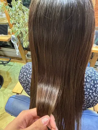 セミロング カラー パーマ 楓🍁/髪質改善💎 /透明感カラー🔮のヘアスタイル