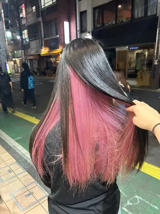ロング カラー 🫧💞ハイトーン 瀧田 菜々花🦄🫧のヘアスタイル