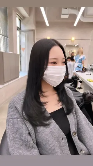 ロング カラー パーマ ヘアアレンジ メンズ 上品＆韓国風 🥀海心🥀のヘアスタイル