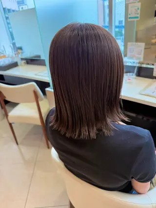 ミディアム レナークアリア 梅津美憂のヘアスタイル