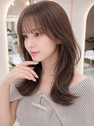 セミロング 🦋韓国風レイヤー/ 艶髪矯正🦋凛太郎のヘアスタイル