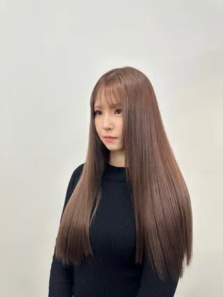 ロング 大井 あんずのヘアスタイル