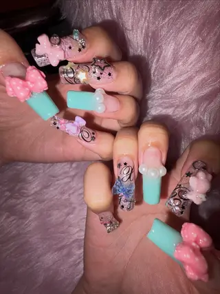 ネイル ー 葉のネイルデザイン