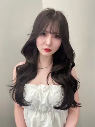 ロング NARE 韓国ヘアのヘアスタイル