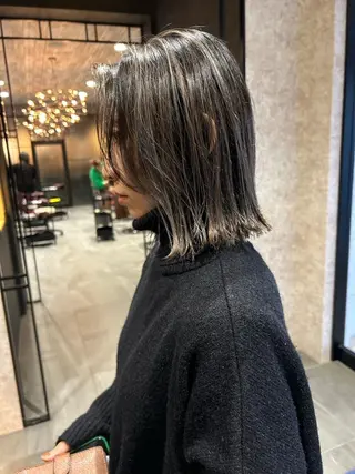 カラー ミディアム ハイトーンベージュ 新潟/Manamiのヘアスタイル