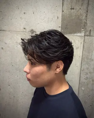 ショート パーマ メンズ 永井 皓大のヘアスタイル