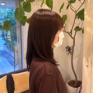 ミディアム カラー Noa🎀🫧 KNACK 東三国のヘアスタイル