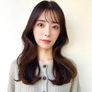 ロング 松山彩香💎艶髪💎 ロング／透明感カラーのヘアスタイル