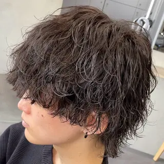 セミロング パーマ ヘアアレンジ メンズ fifth 石川 凪のヘアスタイル