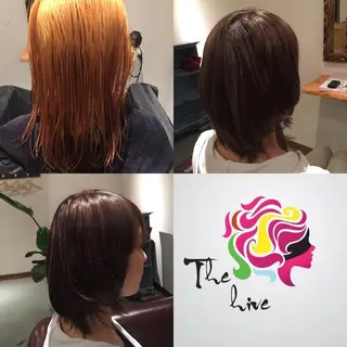 ミディアム カラー Hair salon The  hiveのヘアスタイル