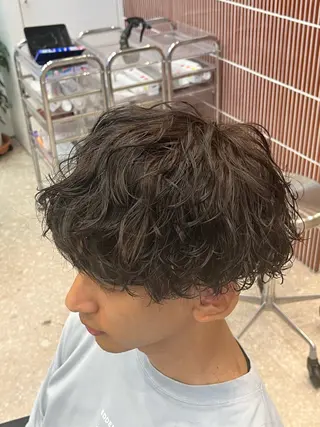 ショート カラー パーマ メンズ 山下和輝/fifth メンズパーマのヘアスタイル