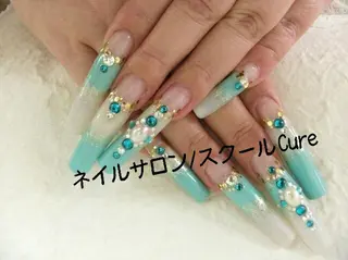 ロング ネイル ネイルサロン Cureのネイルデザイン