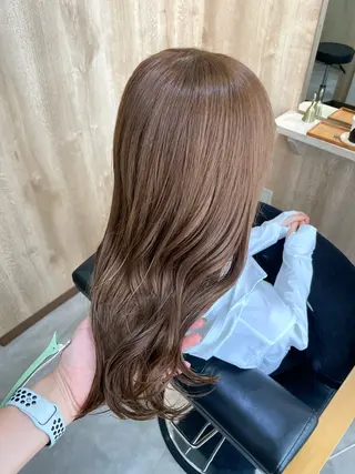 セミロング カラー 髪質改善🌱透明感 カラー/MINAMIのヘアスタイル