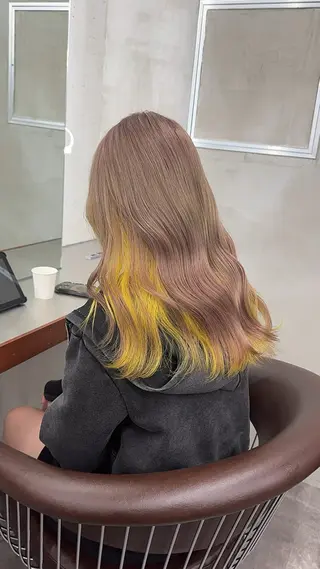 ロング カラー ブリーチ ハイトーン 特化🌈フジタハルキのヘアスタイル